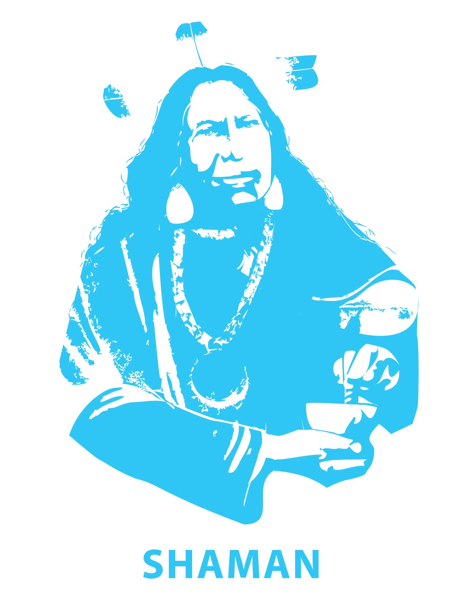 Illustration of Shaman by NFT Latinx/Womnx decolonizing artist