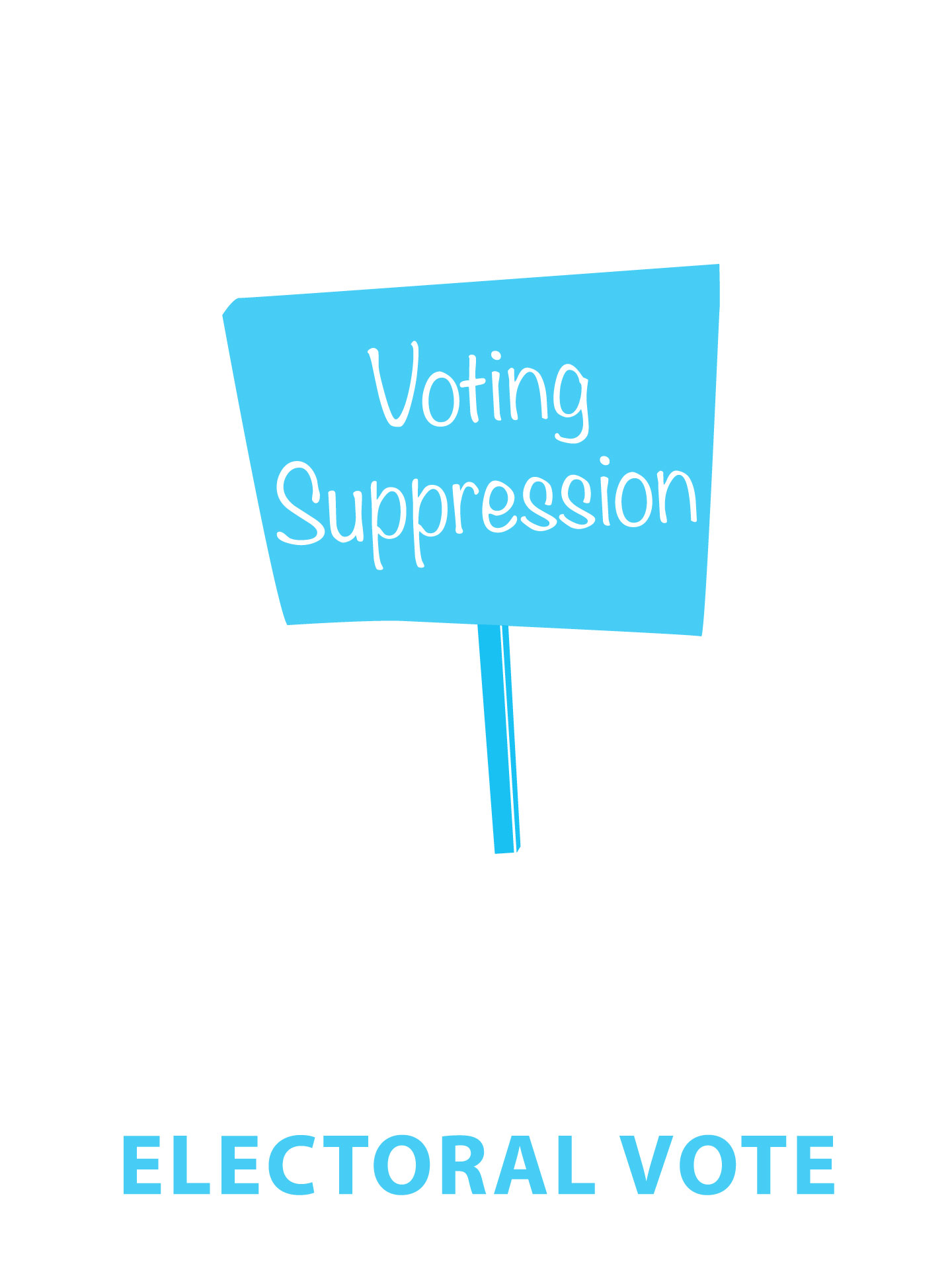 Illustration of Voting Suppression by NFT Latinx Womnx decolonizing artist